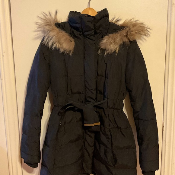 MANGO Black winter coat - Picture 3 of 5